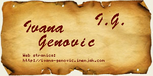 Ivana Genović vizit kartica